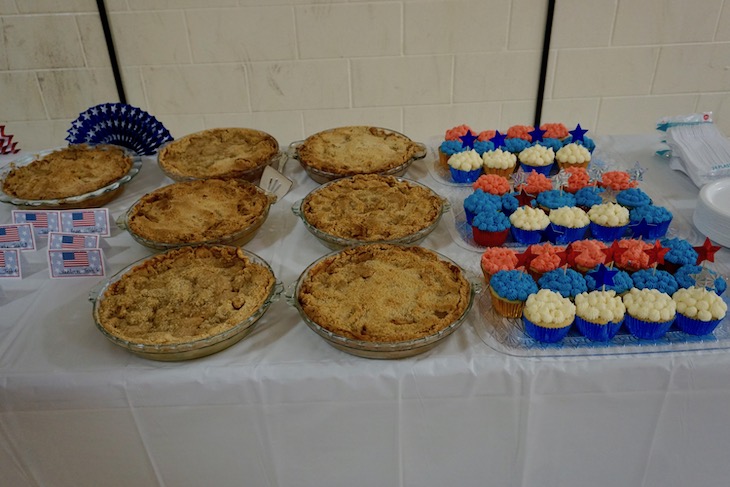 <p>Students in the ILP program make all Thanksgiving Feast menu items from scratch. This year’s menu included apple pies and Americana cupcakes to match the theme.</p>
