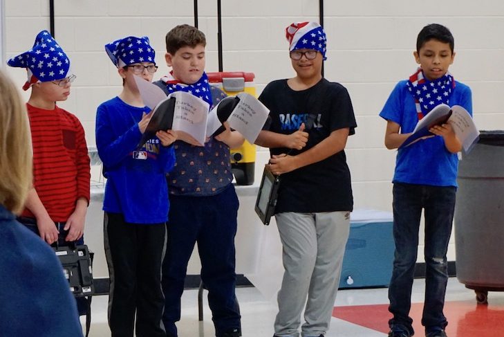 <p>Entertainment at the Feast included a readers theater performance by all students in the RMS Instructional Learning Program (ILP).</p>
